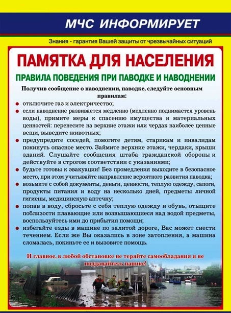 Памятка правила поведения при паводке и наводнении (2)